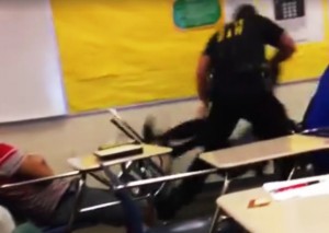 officer body slamms female high school student